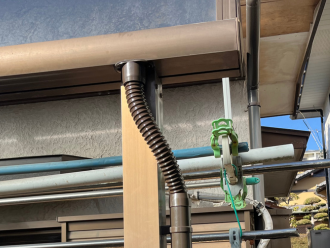 新しく設置されたジャバラホース